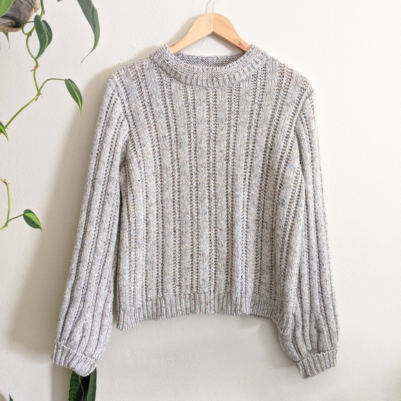 lovestitch Sweaters - Lovestitch | Puff Sleeve Chunky Knit Sweater